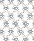 Gray Beige Swirl Diamond Pattern Rug