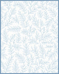 Pale Blue Botanical Branch Pattern Rug