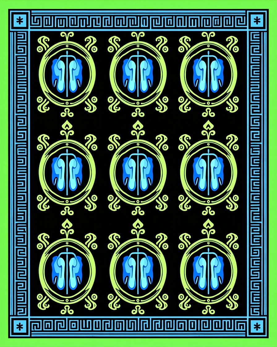 Circular Medallion Pattern Rug
