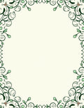 Elegant Green Floral Scrollwork Design Rug