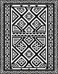 Bold Geometric Diamond Patterned Rug