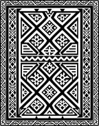 Bold Geometric Diamond Patterned Rug
