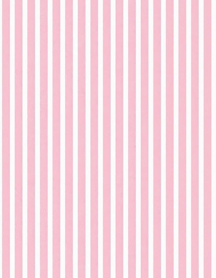 Pink White Vertical Stripes Rug