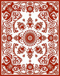 Intricate Floral Medallion Pattern Rug