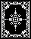 Classic Black White Ornamental Pattern Rug