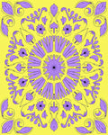 Floral Mandala Patterned Garden Rug
