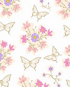 Butterflies and Floral Branches Design Rug