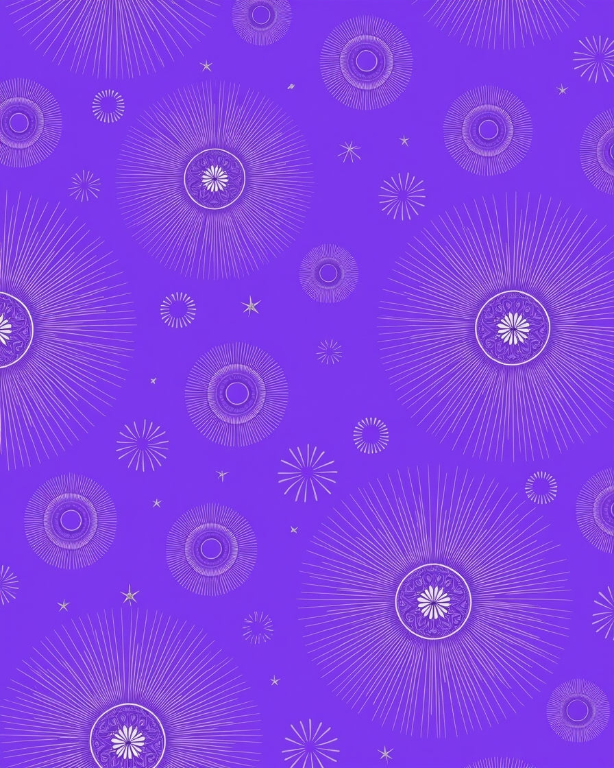 Radiant Sunburst Mandala Pattern Rug