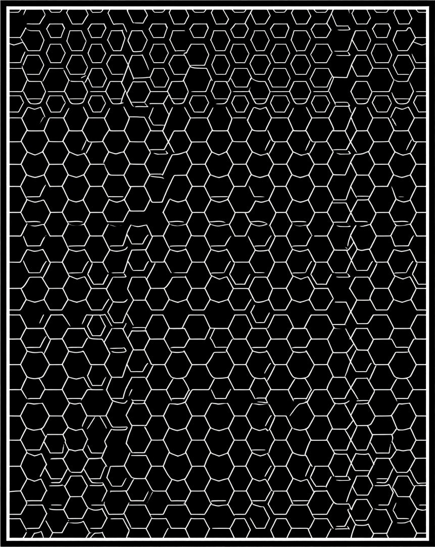 Modern Hexagonal Geometric Pattern Rug