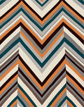 Multi Color Chevron Stripped Contemporary Rug