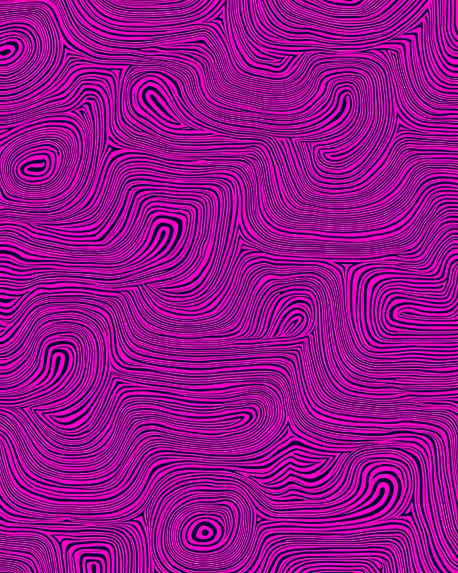 Abstract Curving Line Pattern Rug