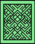 Geometric Symmetry Black Mint Rug