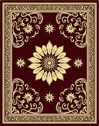 Classic Floral Baroque Design Rug