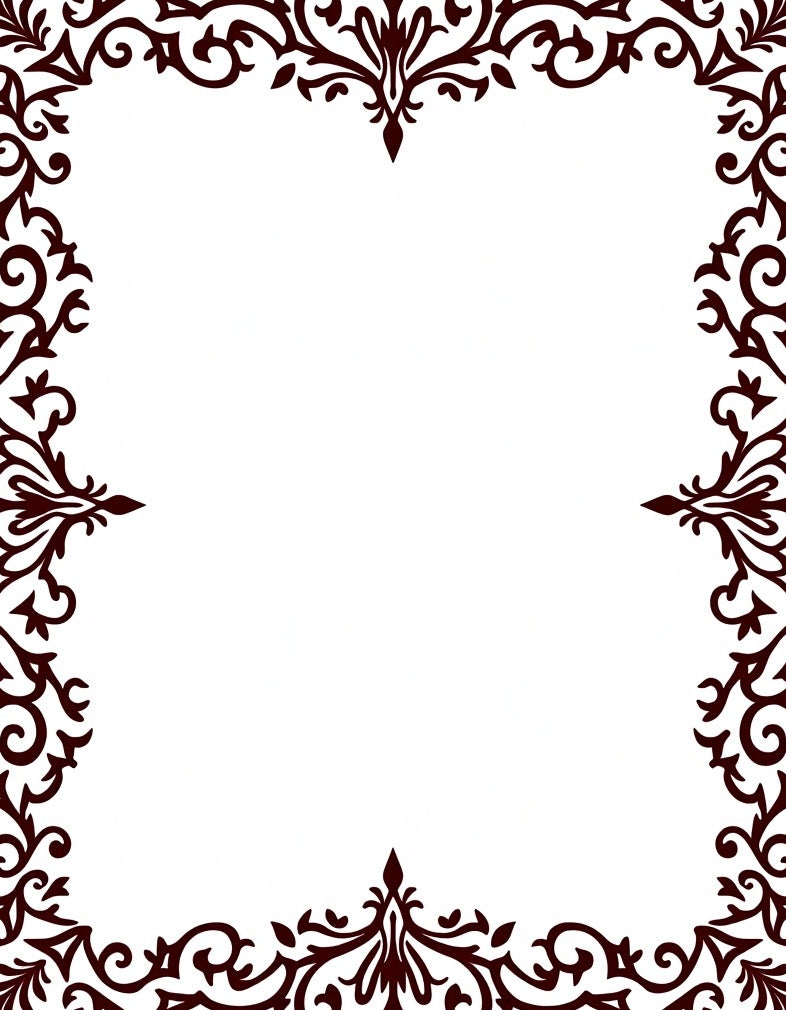 Elegant Dark Brown Swirl Pattern Rug