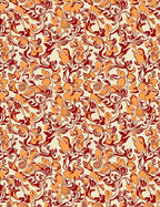 Art Nouveau Floral Swirl Pattern Rug