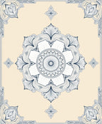 Ornate Floral Mandala Patterned Rug