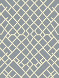 Interlocking Lattice Pattern Grey Rug