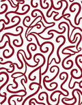 Crimson Swirl Patterned Red Rug