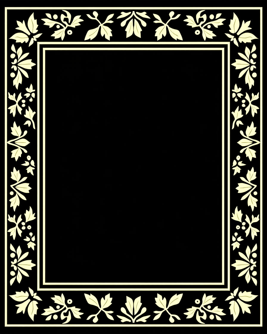 Classic Ivory Vine Border Rug