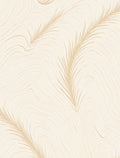 Abstract Cream Feather Lines Rug
