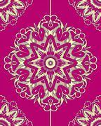 Radiant Eight Pointed Mandala Pattern Rug