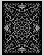 Mono White Floral Mandala Design Rug
