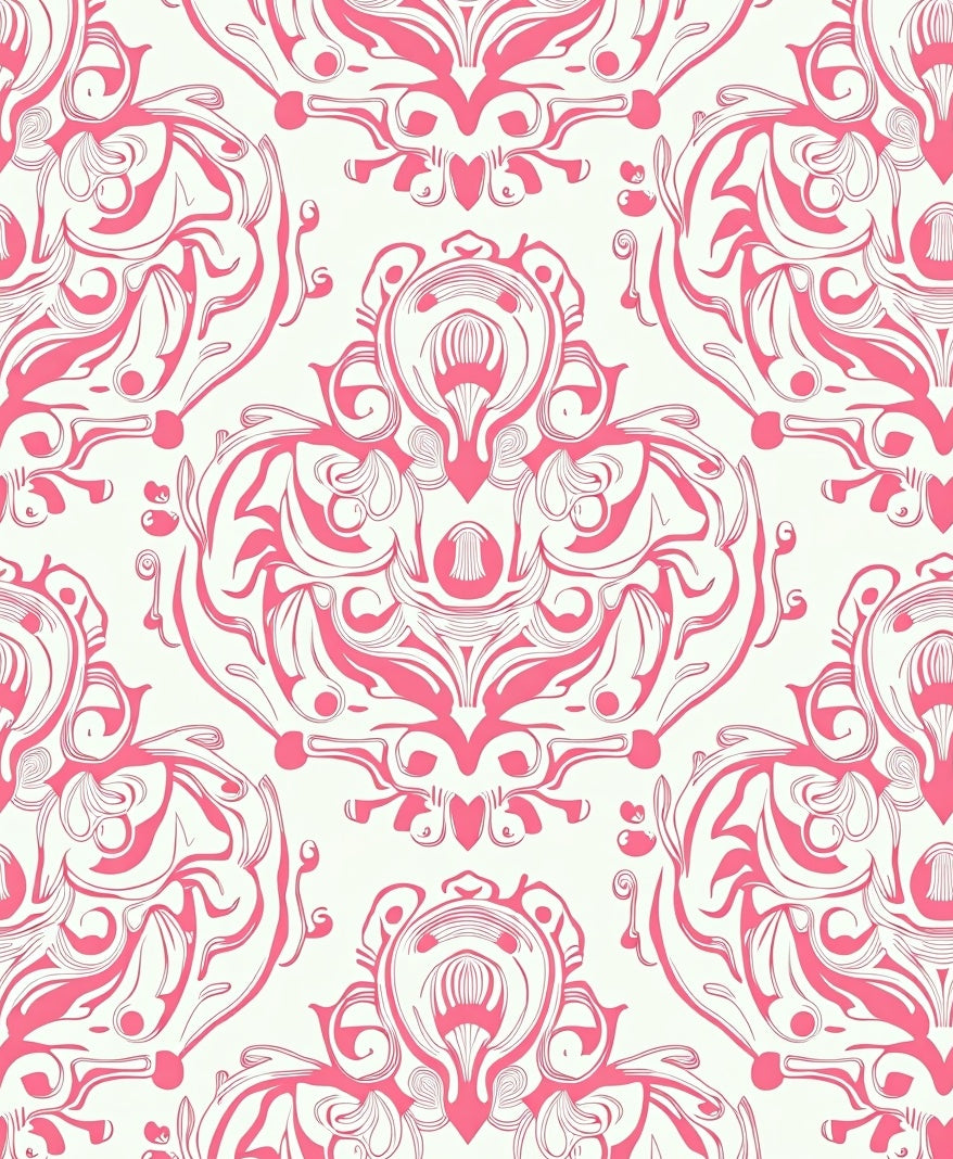 Ornate Floral Baroque Pattern Design Rug