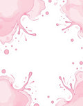 Pink Splash With Drops Pattern Rug