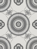 Monochromatic Mandala Circular Pattern Rug