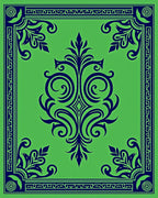 Bold Floral Damask With Border Rug