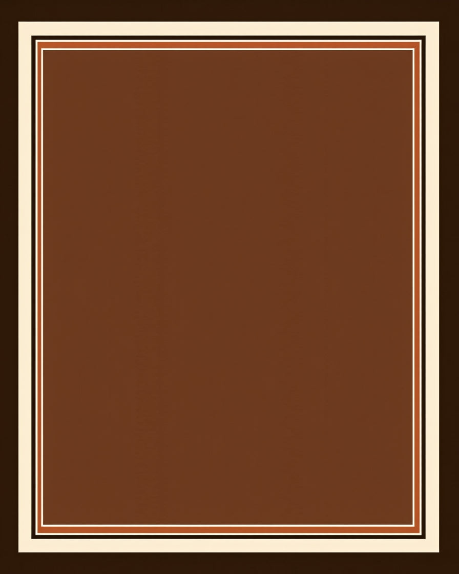 Classic Bordered Brown Design Rug