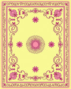 Floral Geometric Patterned Design Rug