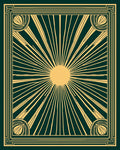 Radiant Sunburst Geometric Pattern Rug
