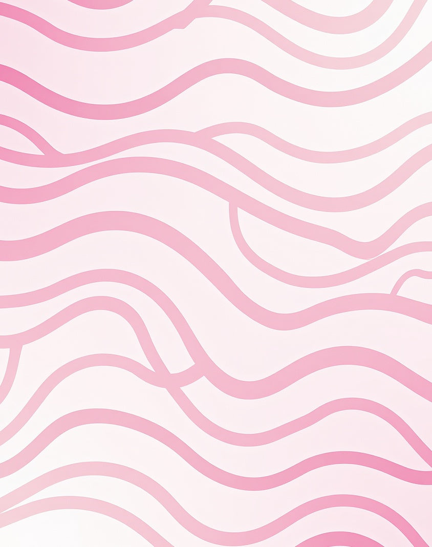 Soft Pink Wavy Line Design Rug