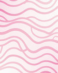 Soft Pink Wavy Line Design Rug