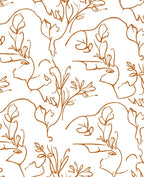 Abstract Botanical Vine Pattern Rug