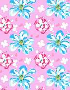 Pink Sky Floral Pattern Rug