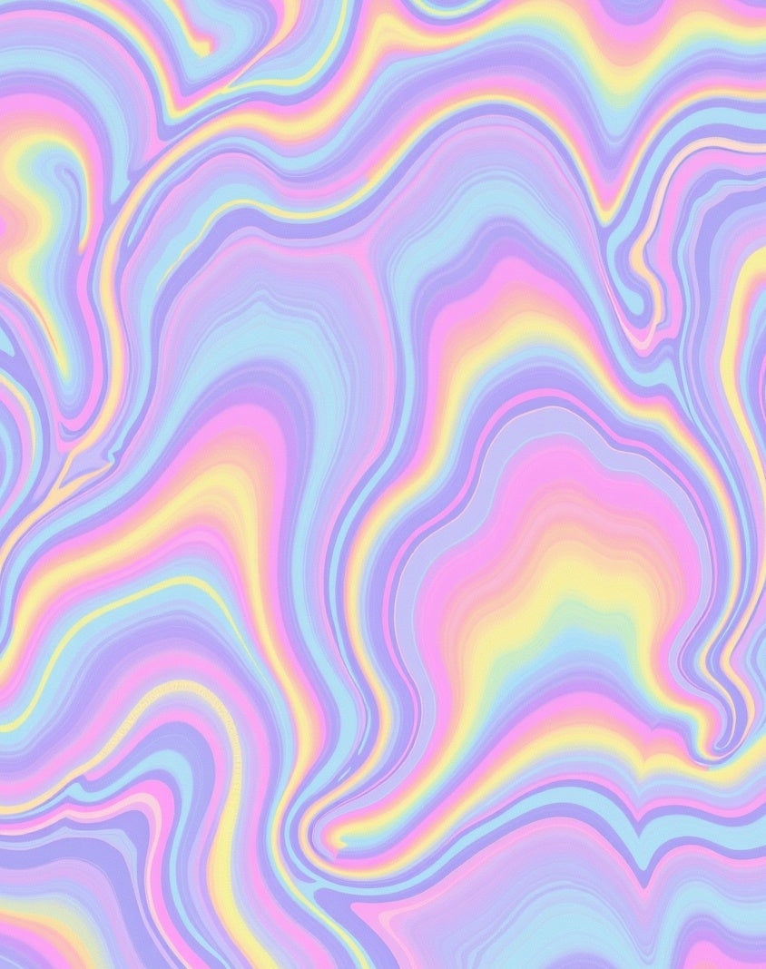 Pastel Swirl Marble Pattern Rug