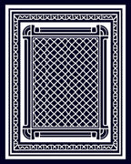 Classic Geometric Lattice Design Rug