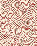Abstract Red Contour Organic Pattern Rug