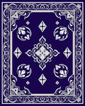 Ornate Floral Diamond Pattern Rug