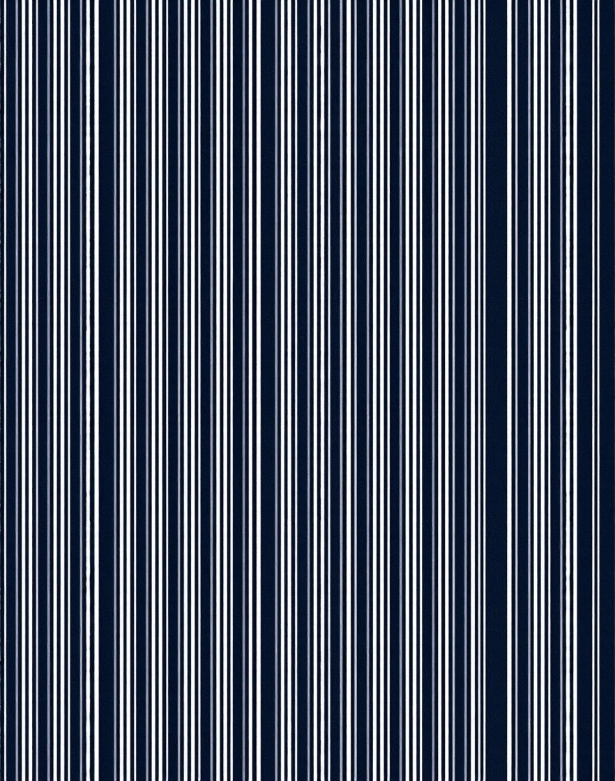 Classic Navy And White Striped Pattern Rug