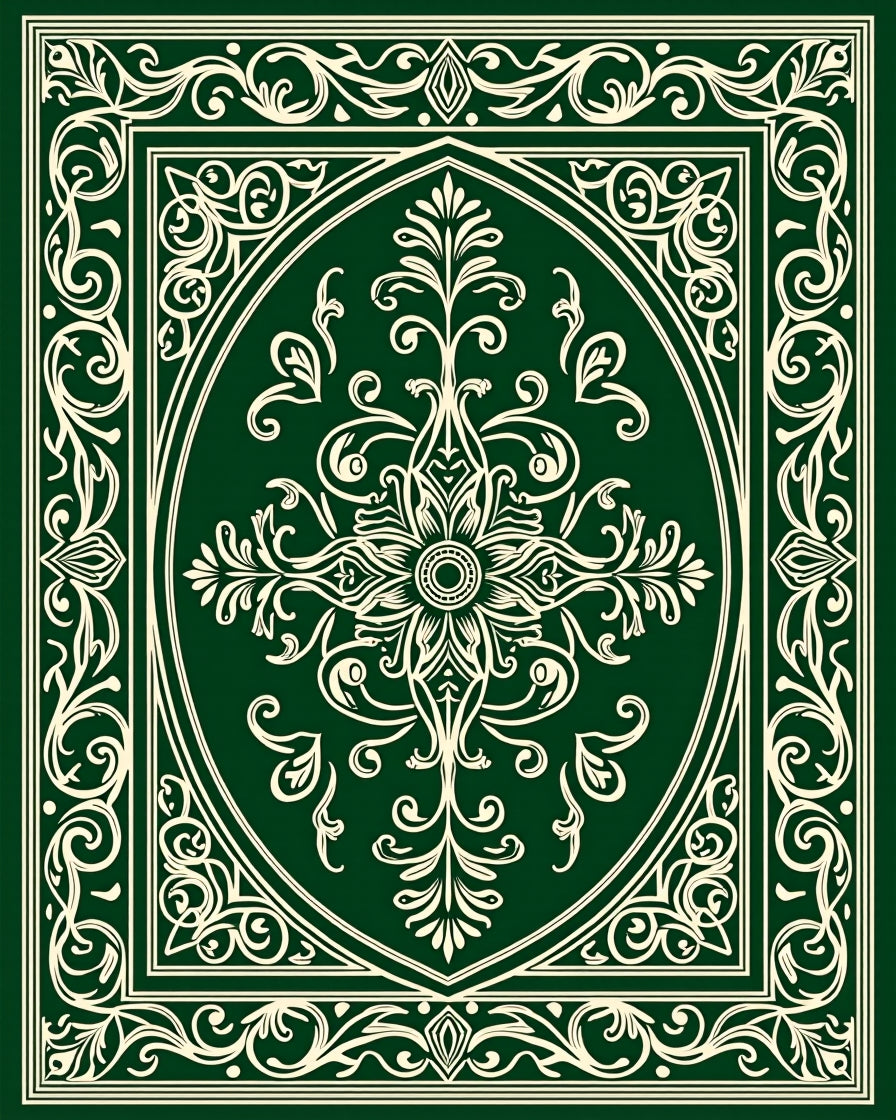 Ornate Floral And Scroll Work Design Rug