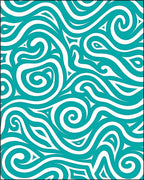 Turquoise Abstract Swirl Pattern Rug