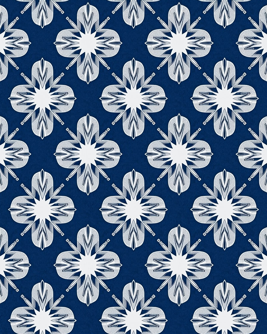 Classic Floral Geometric Pattern Rug