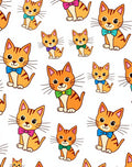 Cute Orange Cats with Bow Ties Pattern Rug