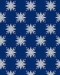 Deep Blue Snowflake Mandala Repeat Rug