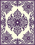 Elegant Floral Damask Pattern Rug