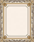 Elegant Cream Bordered Floral Pattern Rug