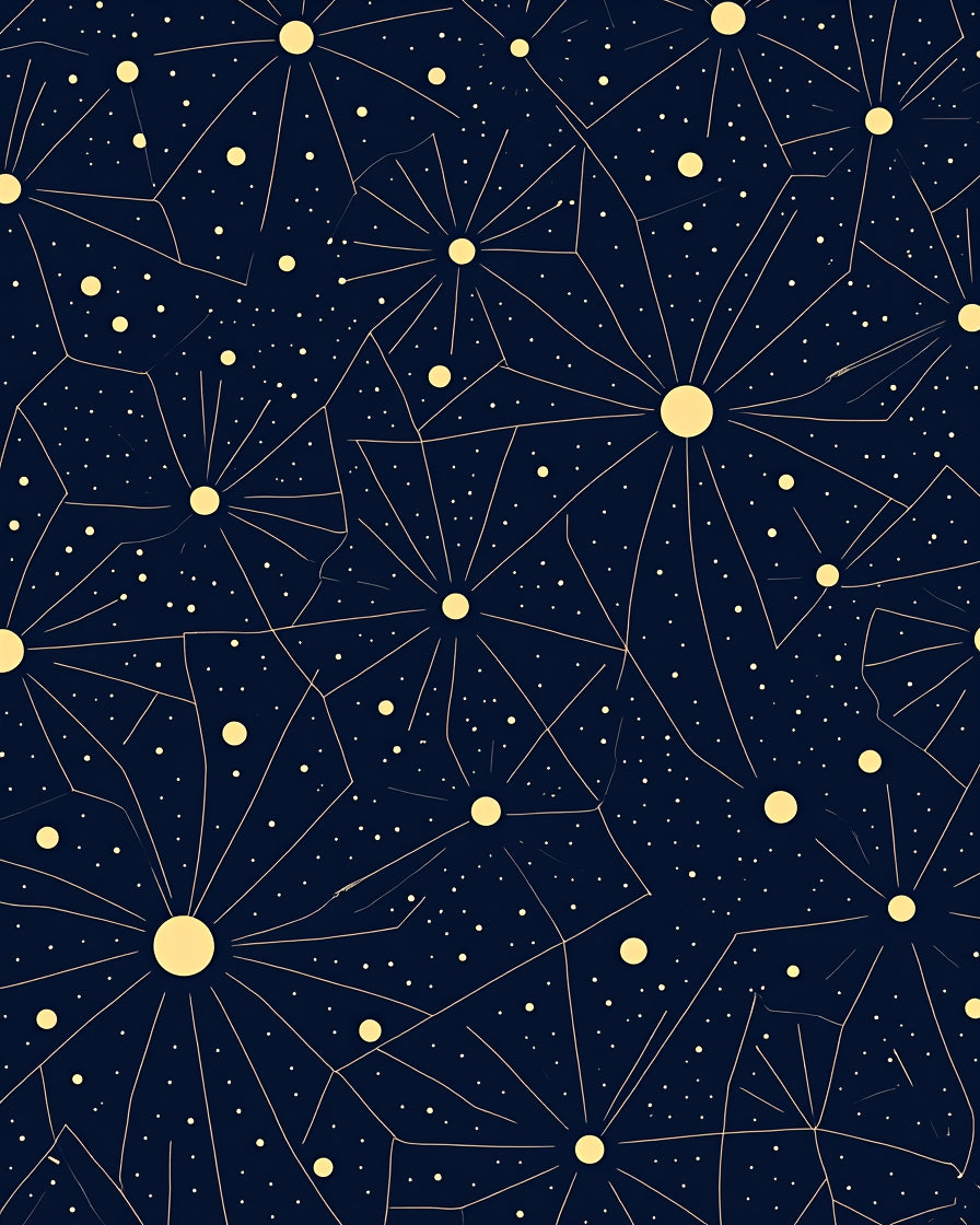 Geometric Starburst Blue Pattern Rug